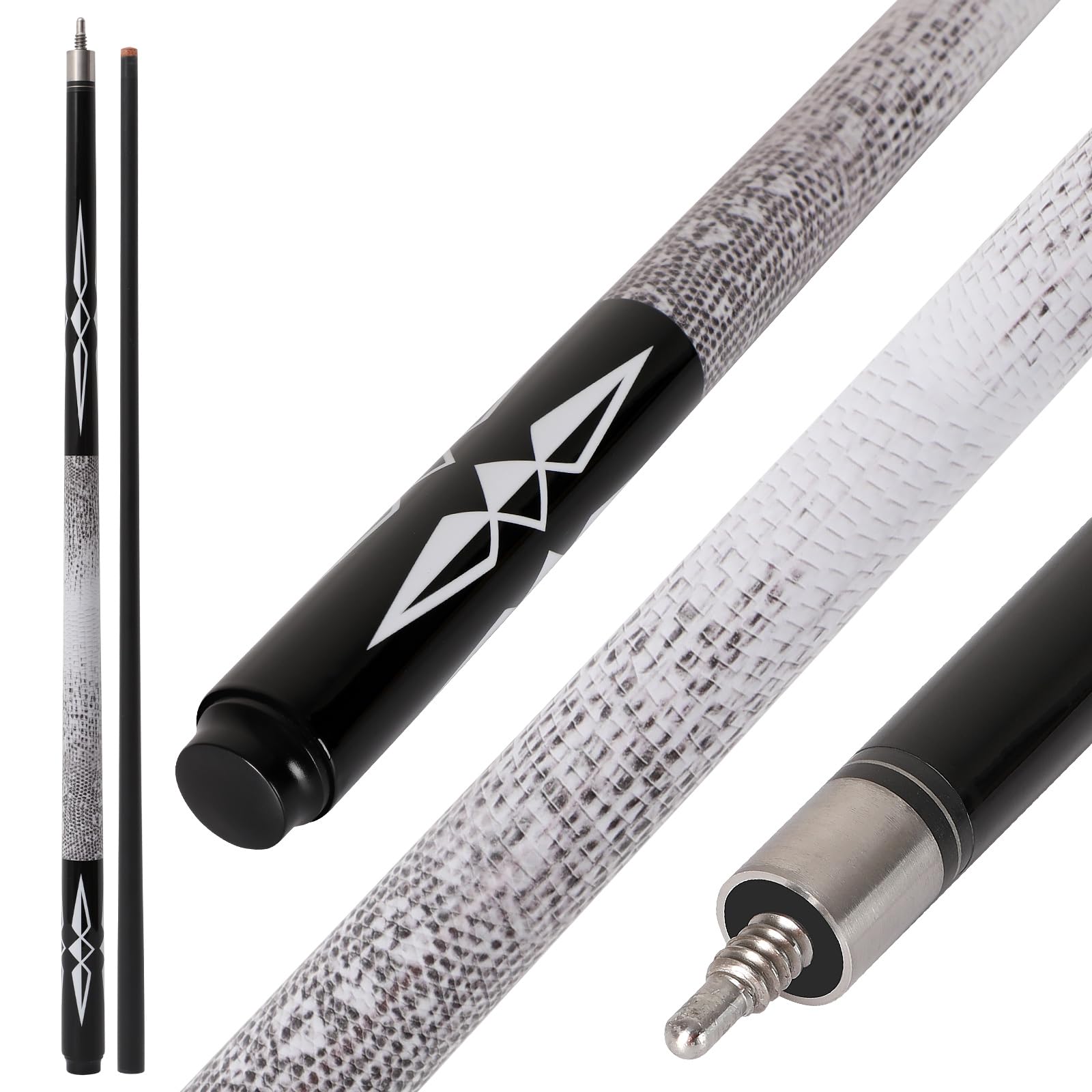 Bastoncini da Biliardo compositi in Grafite in Fibra di Vetro, 510,3 g, 538,6 g, 20 oz, 595,3 g, 147,3 cm