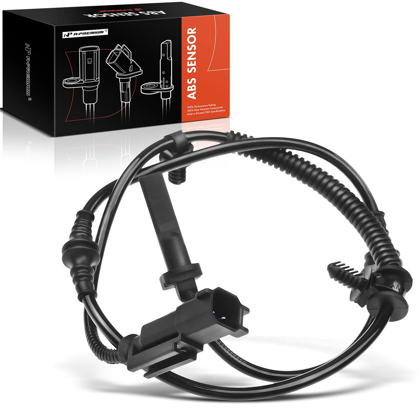 A-Premium Rear Left/Right ABS Wheel Speed Sensor Fits for Ford Explorer 2013-2019 [Without Automated Parking Assist] - Rear Driver or Passenger Side