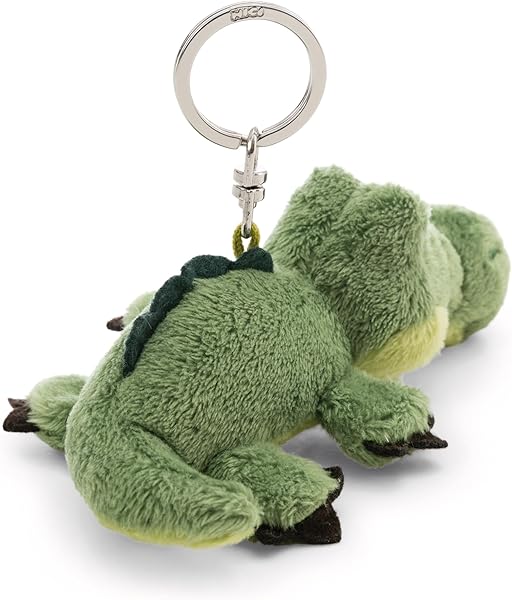 NICI 62399 - Llavero cocodrilo 10 cm, verde, fiel compañero de peluche para mochila o bolso, soporte para llaves para grandes y pequeños - 4