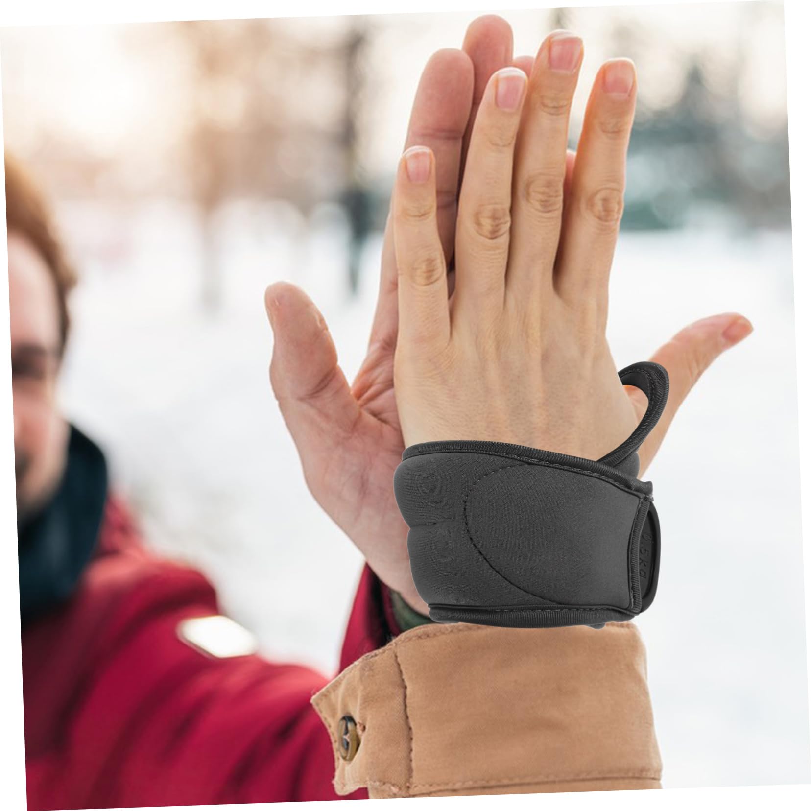 1 Paio di Cavigliere e Polsiere con Pesi Regolabili per Allenamento | Tessuto e Sabbia, Design con Fascia per Mano, Portatile e Confortevole, Adatto a Uomini e Donne