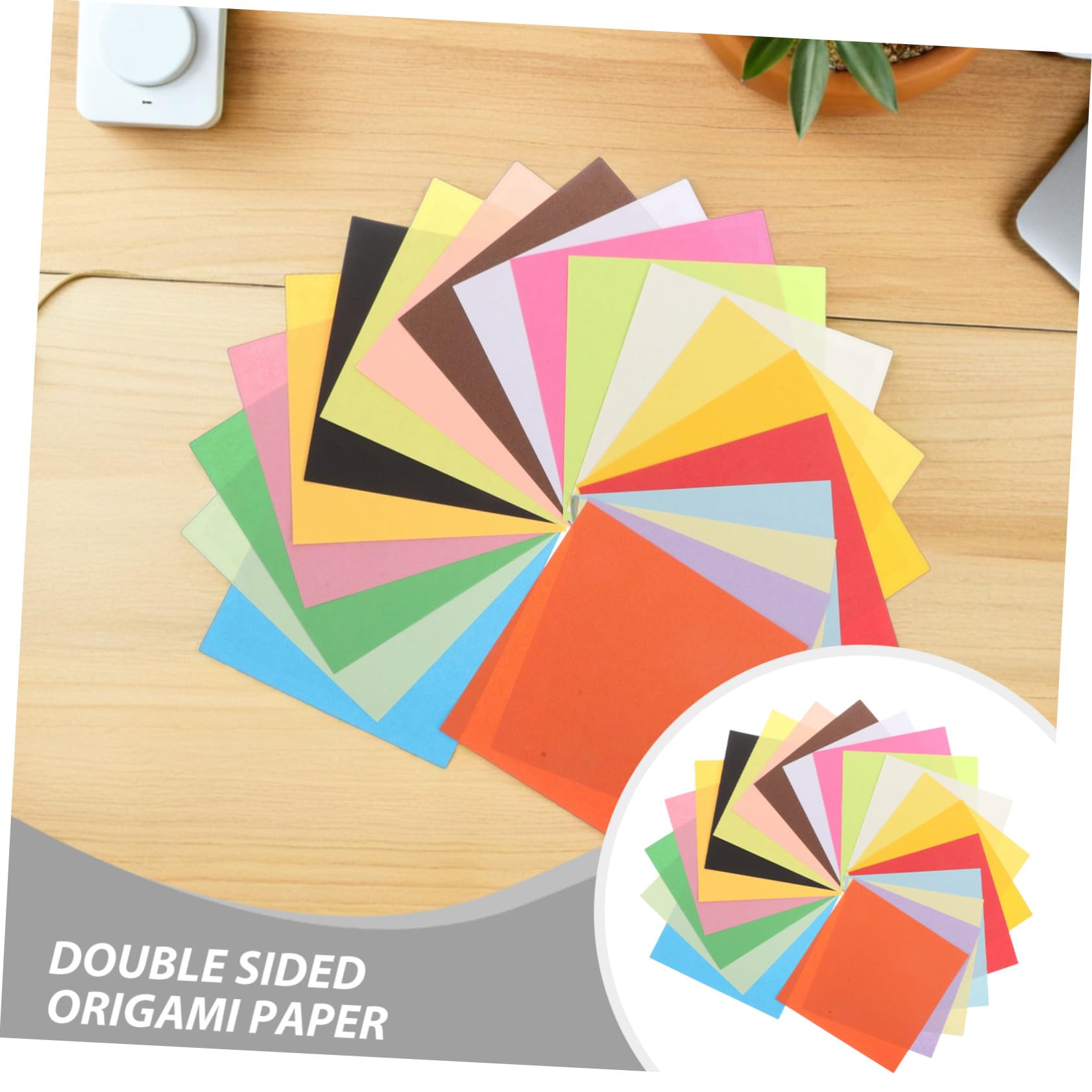 600piezas Papel Origami Colores Cuadrados Doble Cara Manualidades Escolares Familiares