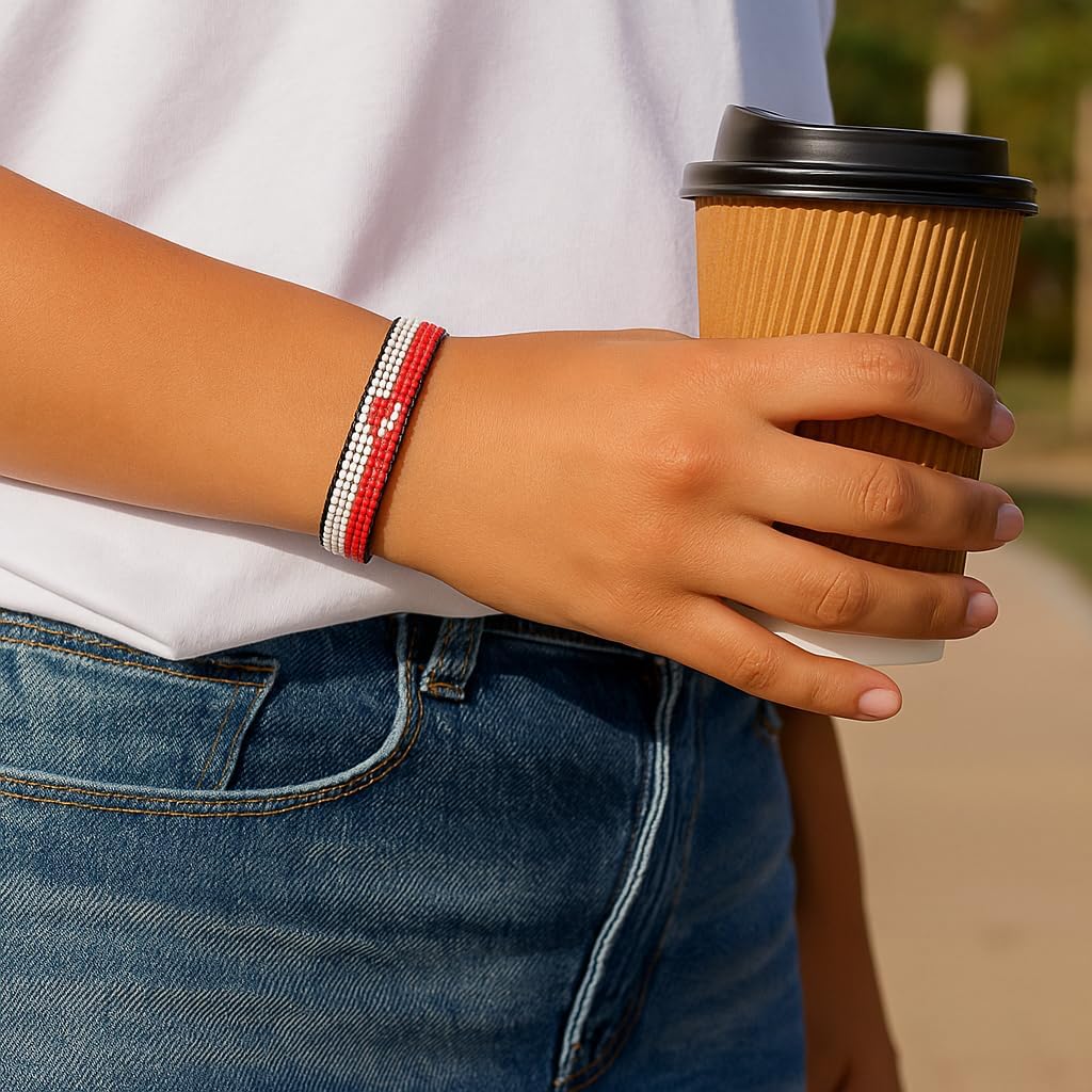 Greenland Flag Bracelet, Adjustable, Boho Style Rope, Thread String, for Women, Men - Image 5