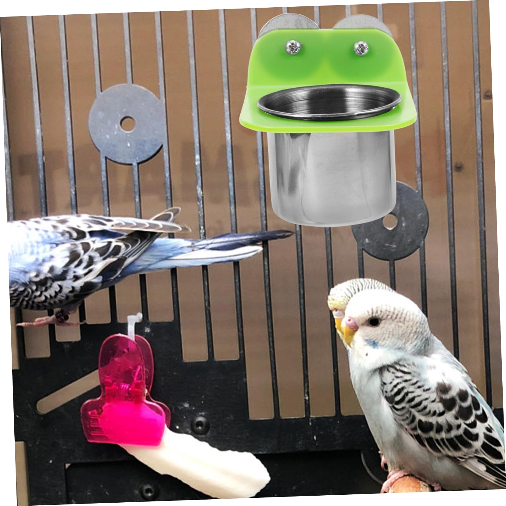 YARNOW Bird Feeder Detachable Metal Bird Feeding Cup Easy to Bowl for Parrots Cockatiels and Pigeons Convenient Food Dispenser - image 8