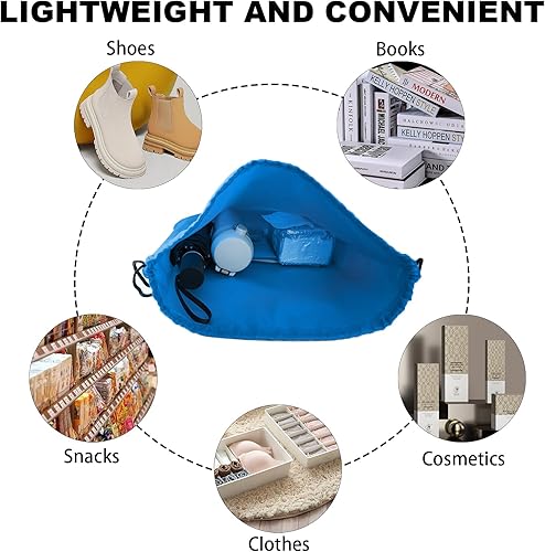 Miniatura 3 de GoodtoU Bolsas de cordón Mochila con cordón Bolsas de cincha Mochila de cuerda a granel Bolsa de deporte Nylon Draw String, Azul, Cordón