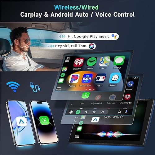 Miniatura 13 de Radio de coche 2G+64G para Toyota Camry 2006 2007 2008 2009 2010 2011 con CarPlay inalámbrico Android Auto, 9 pulgadas pantalla táctil Android 13