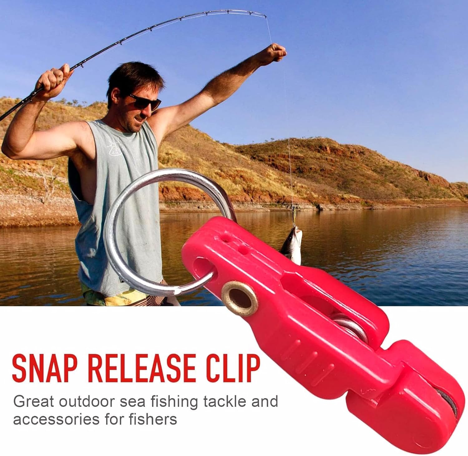 10PCS Heavy Tension Snap Release Clips Adjustable Fishing Line Clips for Planer Board Kite Downrigger Trolling Fishing