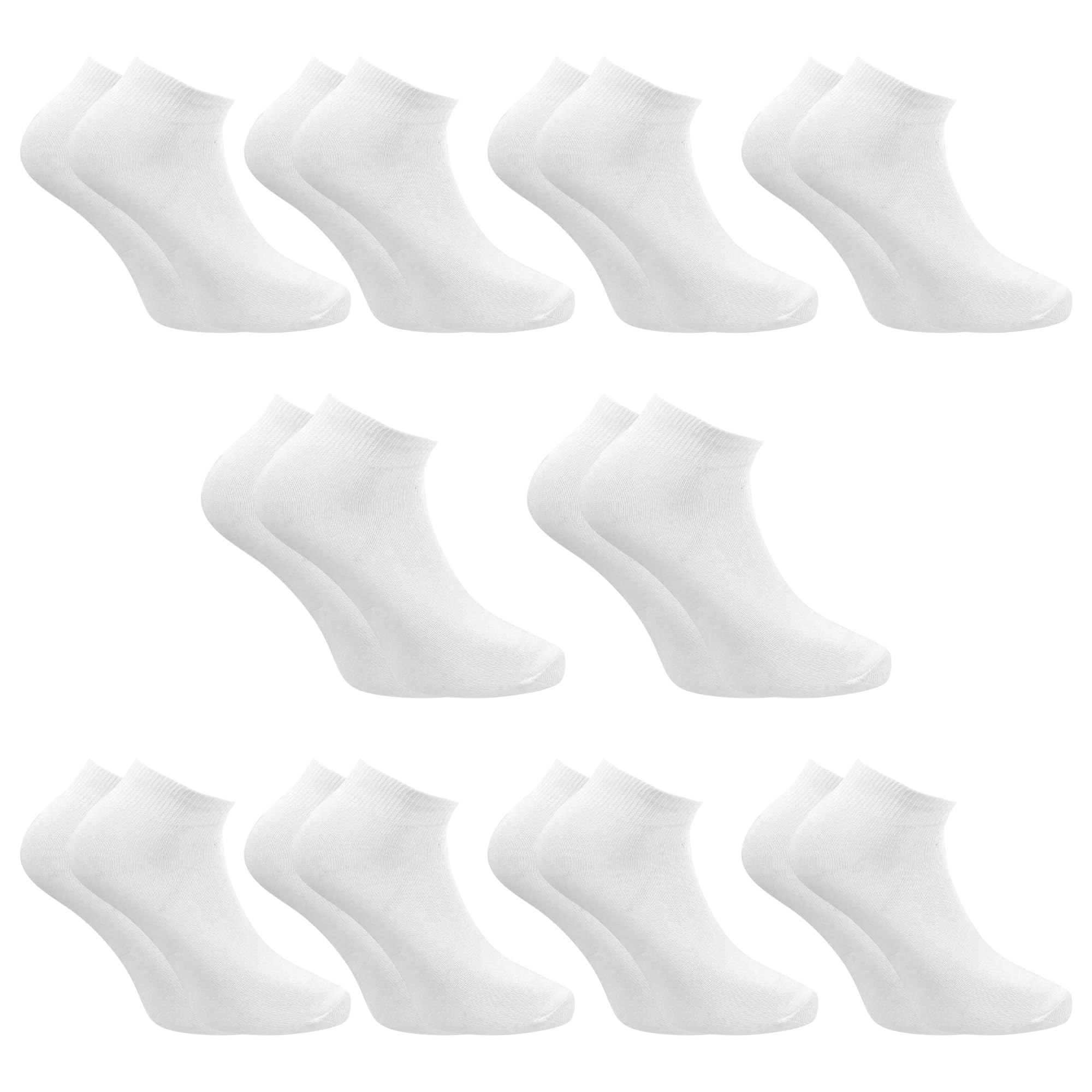 lavsh Cotton Ankle Length White Socks Pack of 10 for Men & Women | Breathable, Odour-Free White Ankle Length Socks for Men & Women-picture-2