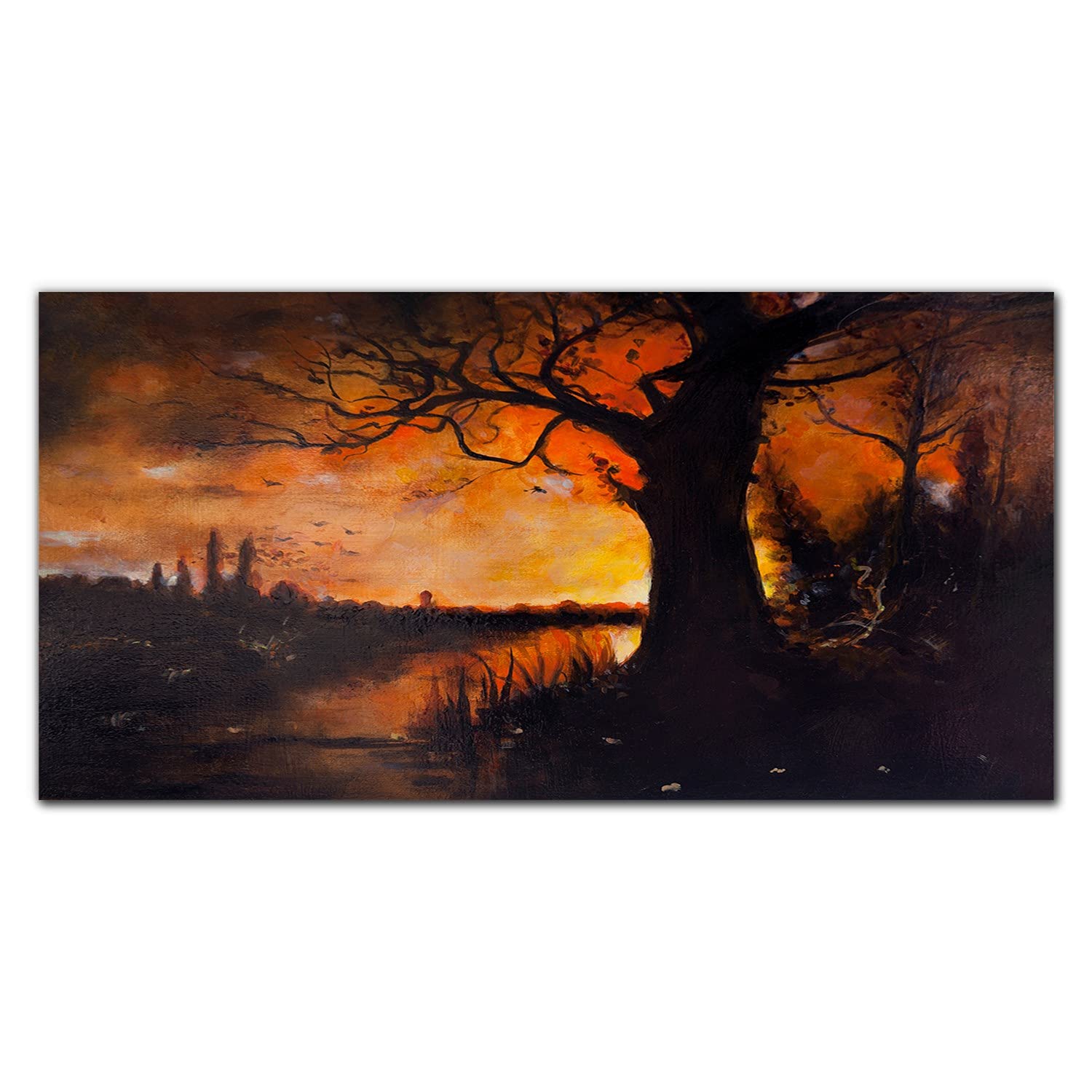 Décoration de cuisine panneau verre trempé 140x70cm dosseret adhésif paysage