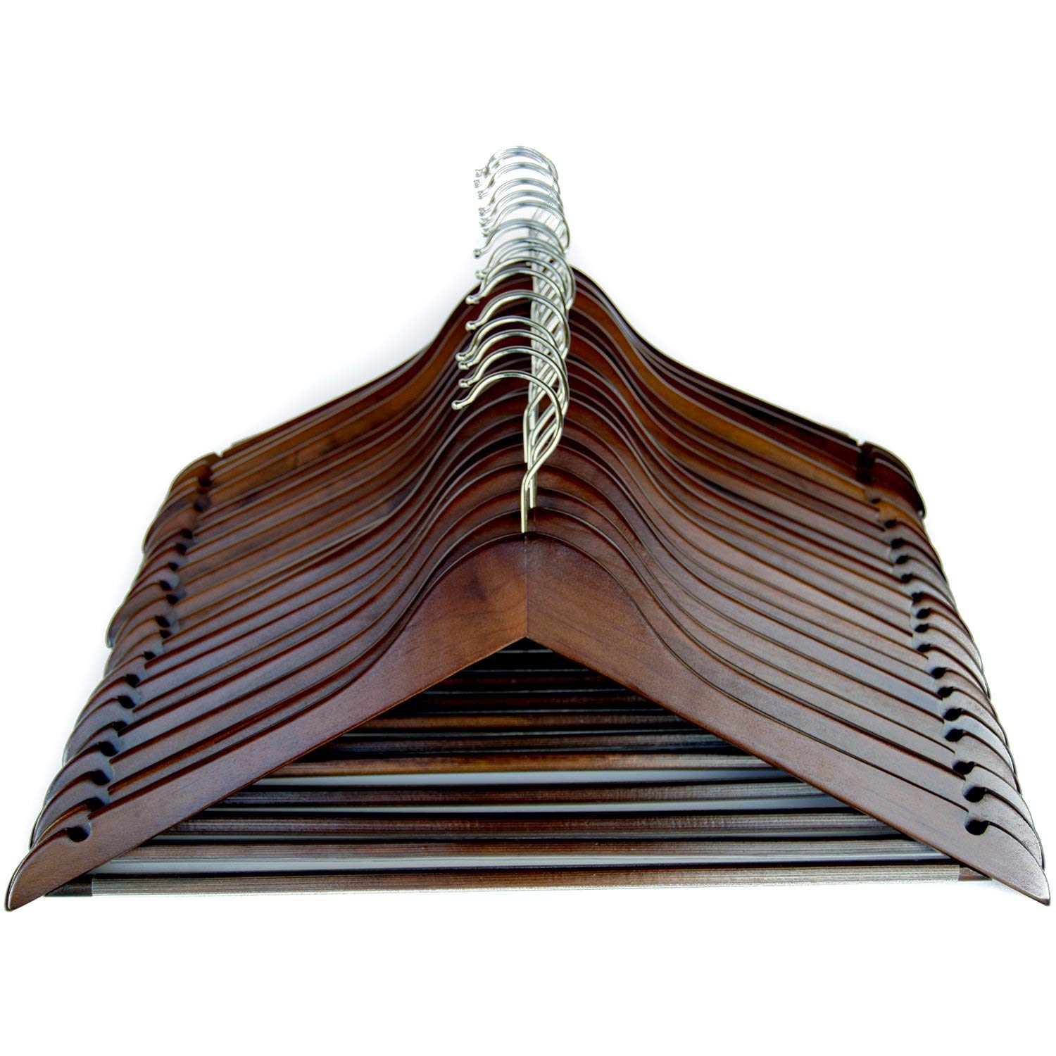 See full amazon price history chart for STAR WORK Cherry Wooden Wardrobe Storage Suit Hangers - Premium Wood With Notches & Chrome Swivel Hook For Dress Clothes, Coats, Jackets, Pants, Shirts, Skirts (12 Count) STAR WORK Cherry Wooden Wardrobe Storage Suit Hangers - Premium Wood With Notches & Chrome Swivel Hook For Dress Clothes, Coats, Jackets, Pants, Shirts, Skirts (12 Count) (B084TMK23R) Amazon Price History, Amazon Price Tracker