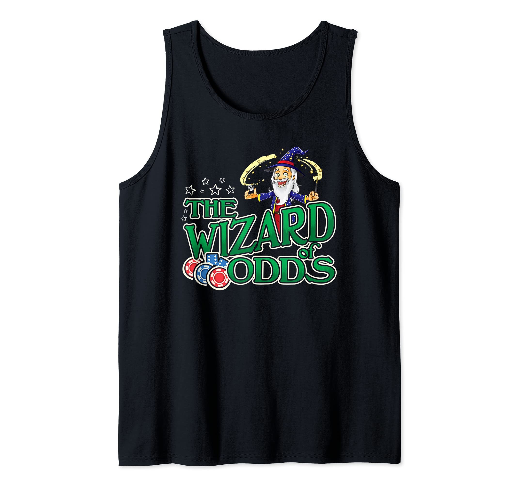 Sport Betting The Wizard of Odds Gamblers Gaming Parlays Tank Top, Black