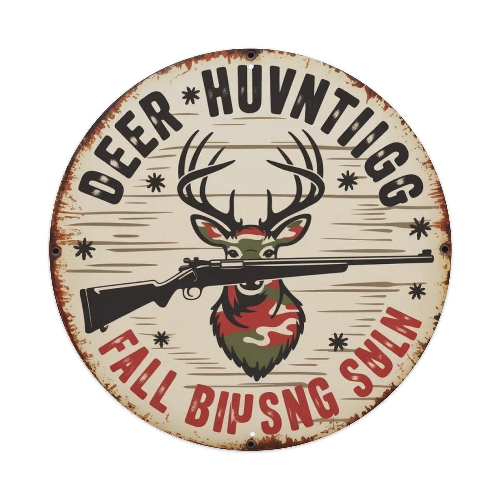 Fall Deer Hunting Metal Tin Sign Plaque