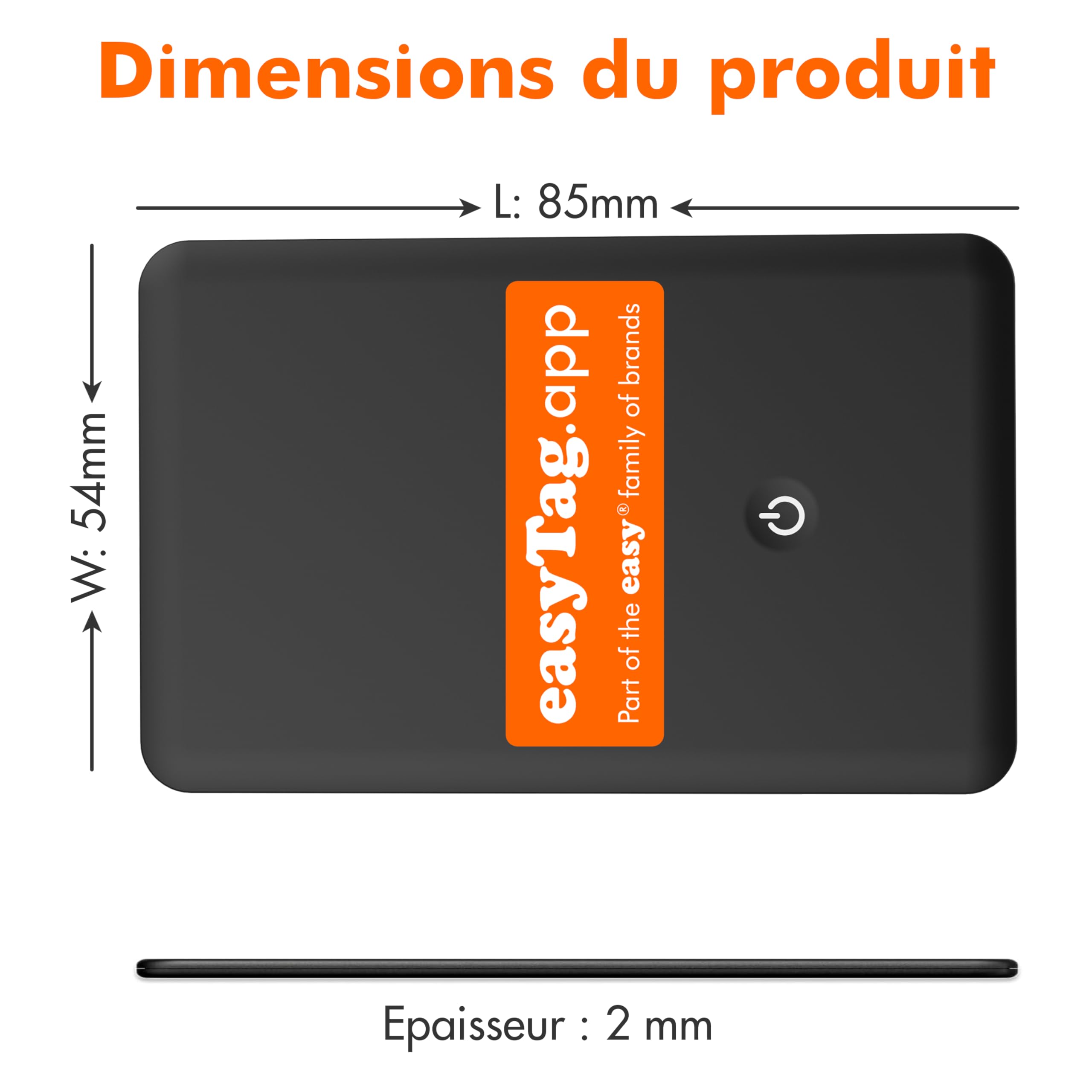 easyTag Card Tracker (Uniquement pour Samsung) - Suivi Global Instantané Traqueur Android Slim pour Portefeuilles, Sacs, Valises et Bagages. Compatible avec l'Application Samsung SmartThings