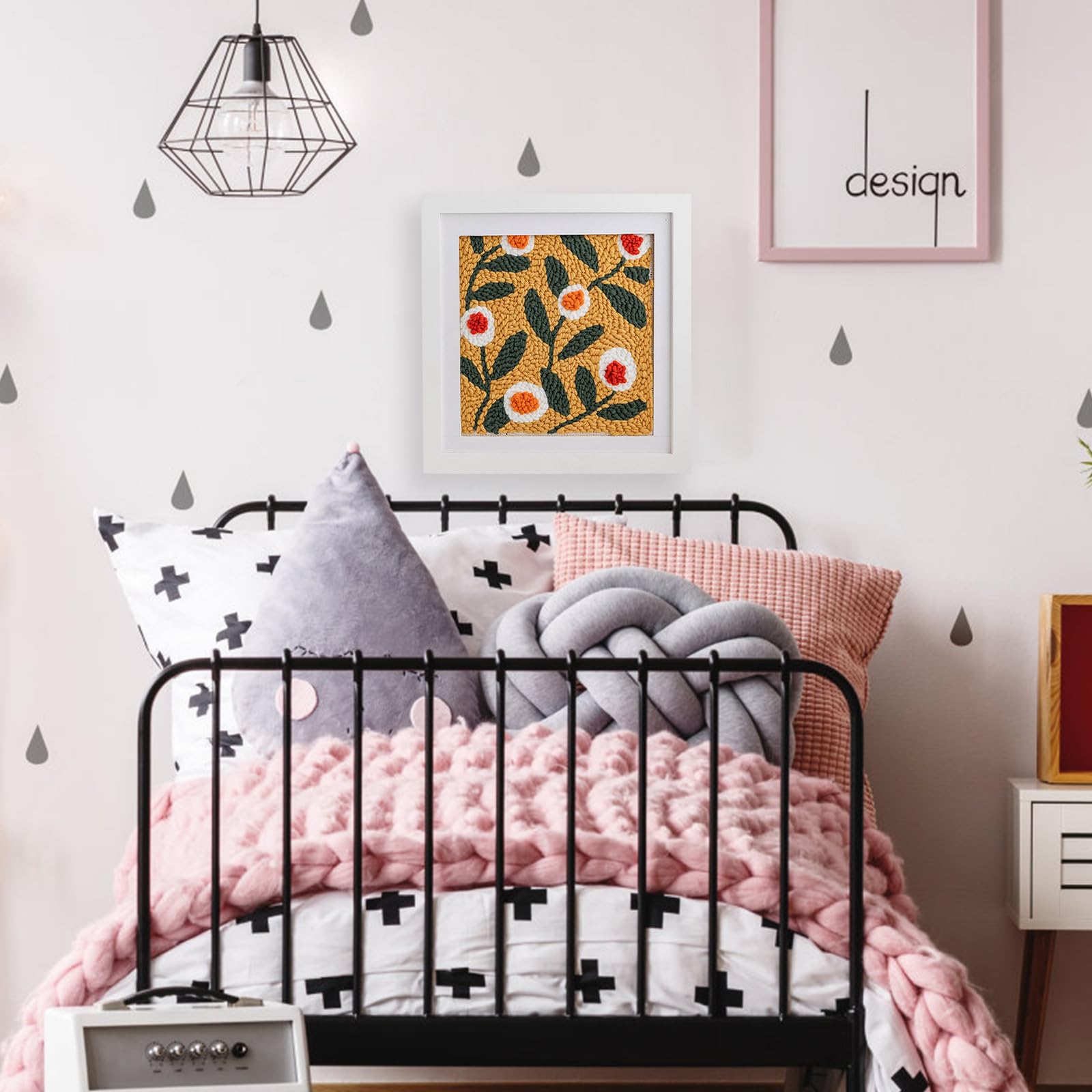 Generisch Punch Needle Set für Anfänger - einfache Handnähhen Werkzeug | Punchneedle Stickerei Set - für DIY Projekte, wie Teppich Decke Wohnaccessoires und Wohndekoration