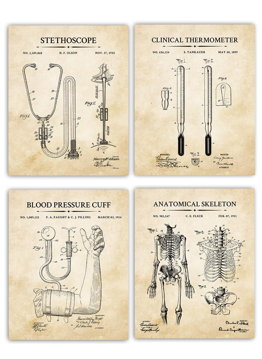 Amazon.com: Vintage Medical Equipment Patent Wall Art Prints - Set
