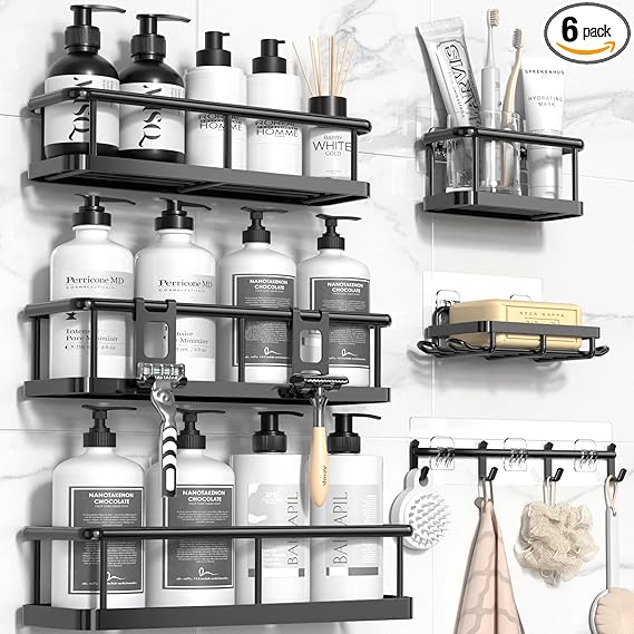 YASONIC Shower Caddy, 100% Rustproof Shelves for Inside Shower
