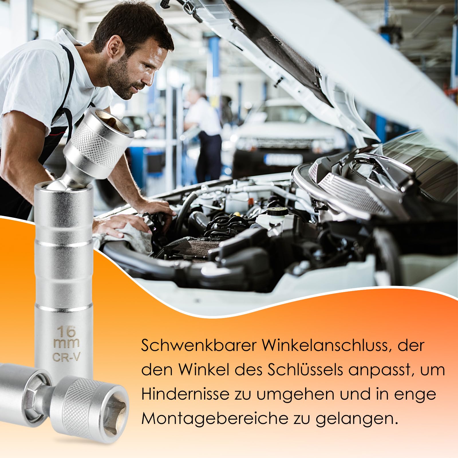 GETLITOOL 2PCS Clés Bougies 14/16 Mm Longueur 10 Cm Avec