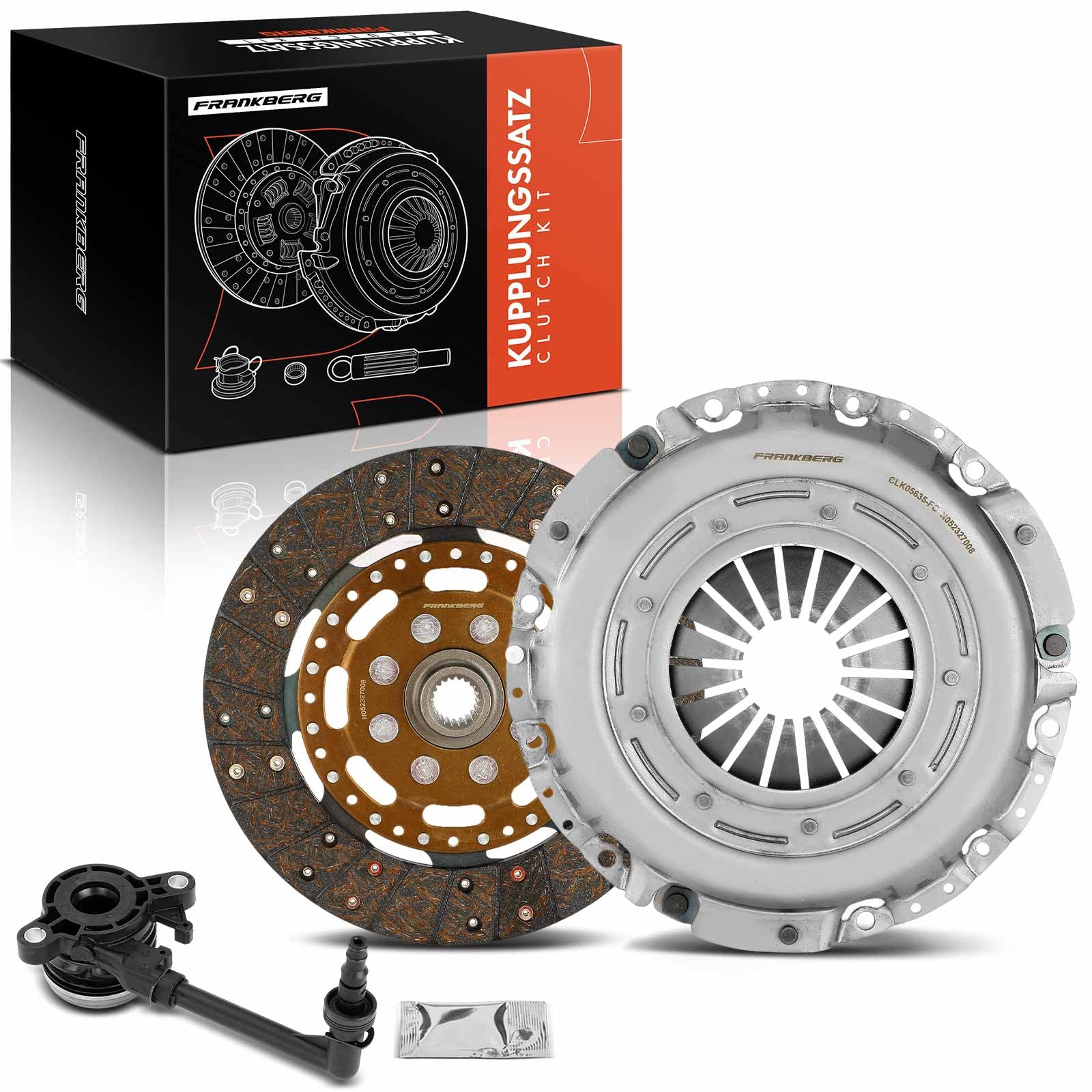 Frankberg Kit de embrague con cojinete de desembrague central 3062000Q0H | con grasa sintética, 21 dientes; Compatible con: X-Trail T31, Koleos I HY, Qashqai +2 I J10 NJ10