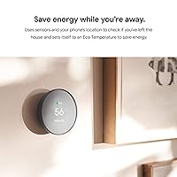 Vista 5 de Kit de embellecedores para el termostato Google Nest - Hecho para el termostato Nest - Accesorio de termostato programable con Wifi - Nieve