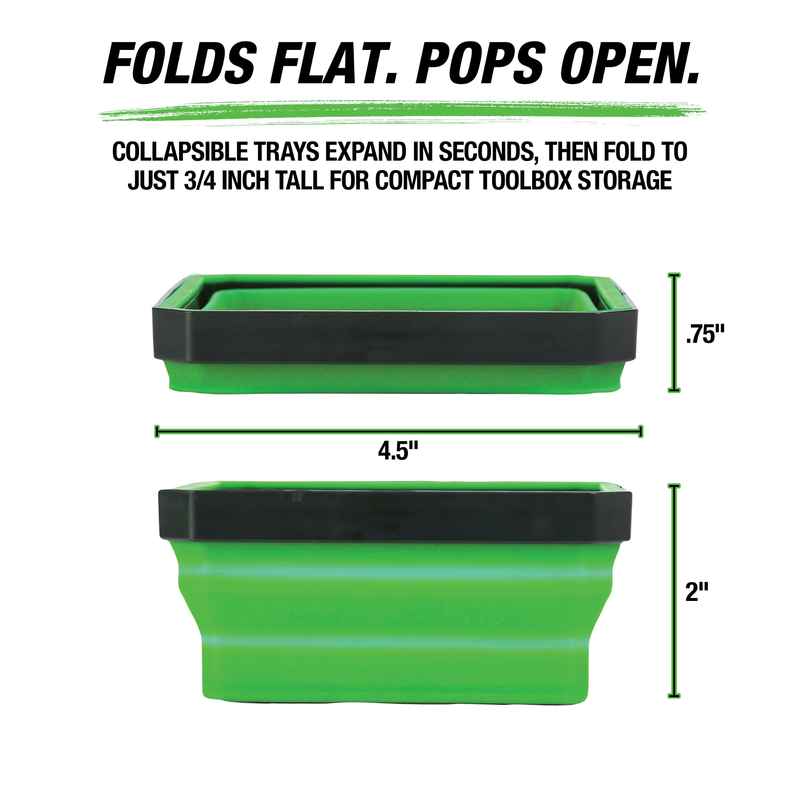 OEMTOOLS Magnetic Tool Trays - 4-Pc Set -2 OEMTOOLS Magnetic Tool Trays - 4-Pc Set -2