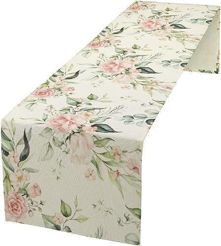 Miniatura 22 de Camino de mesa floral retro de los años 70, camino de mesa de flores de margarita naranja hippie para fiesta de cumpleaños, cocina retro comedor