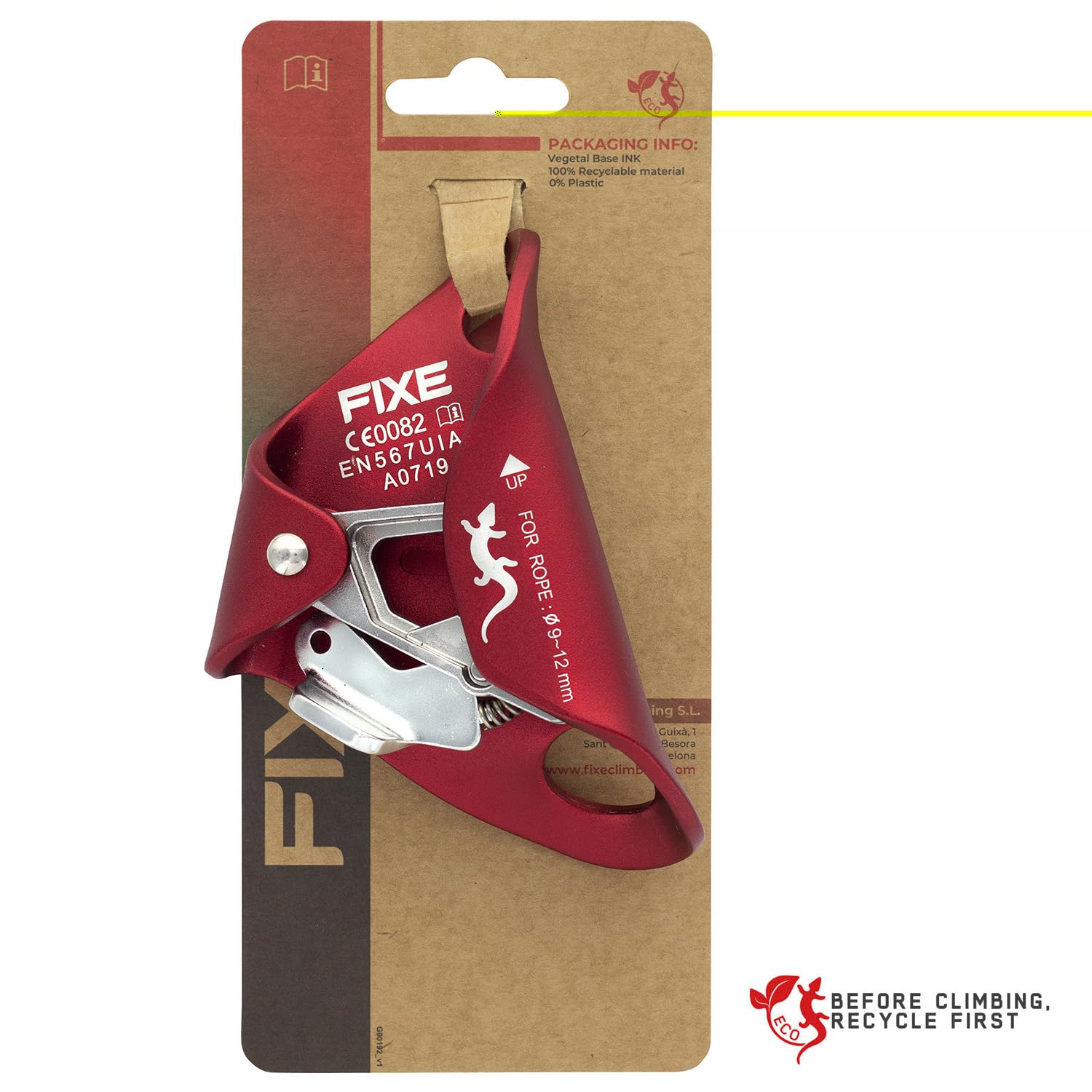 FIXE Bloqueador de Pecho DOME para Escalada, Ranura Autolimpieza, Cuerda 8-12 mm