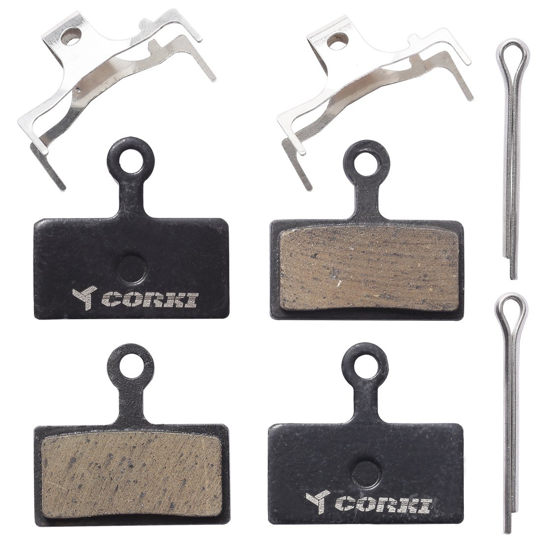 Corki 2 Pairs Resin Disc Brake Pads for Shimano XT Br-M8000 M785 XTR BR-M9000 M9020 M987 M988 M985 SLX BR-M7000 M675 M666 Deore M615 RS785 R785 CX75 R515 R315 R317 R517 Alfine BR-S700 DP-G01S