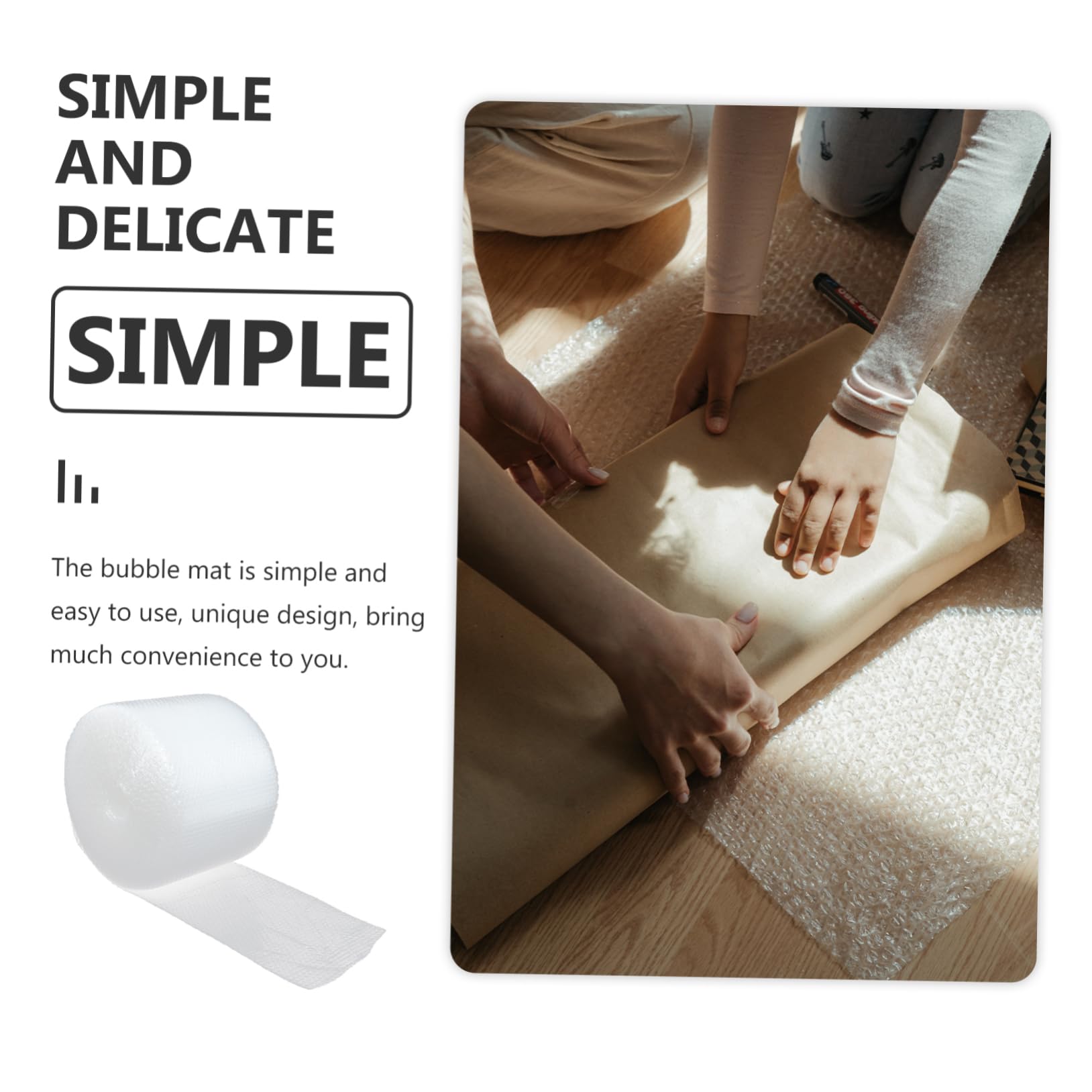 Rouleau de Papier D'emballage à Bulles Pe Blanc Antichoc | 1 Rouleau, Format Pratique à Transporter, pour Expédition et Protection Lors du Déménagement