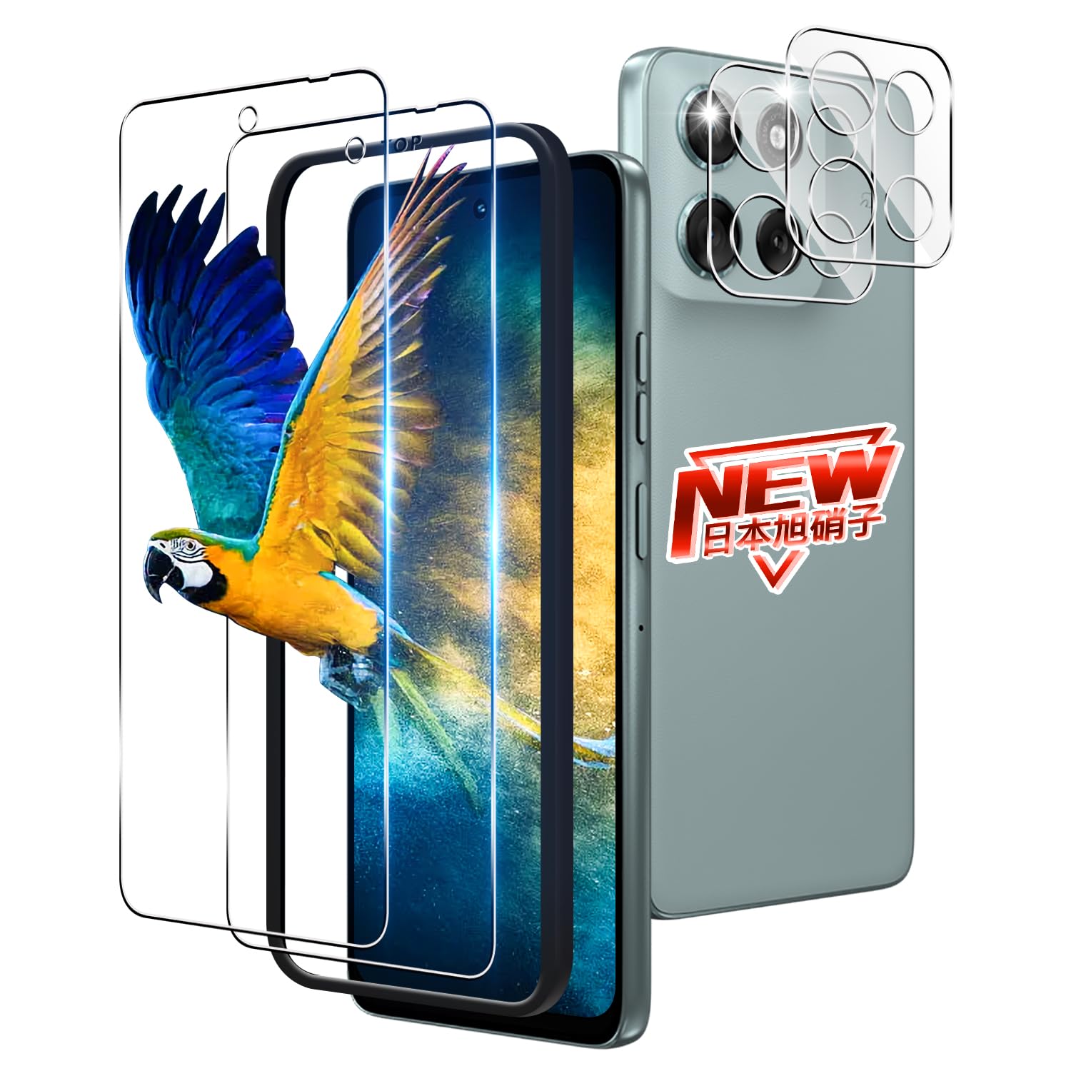 Amazon | 【2+2枚セット ガイド枠付き】 対応 moto g66j 5G/moto g66y