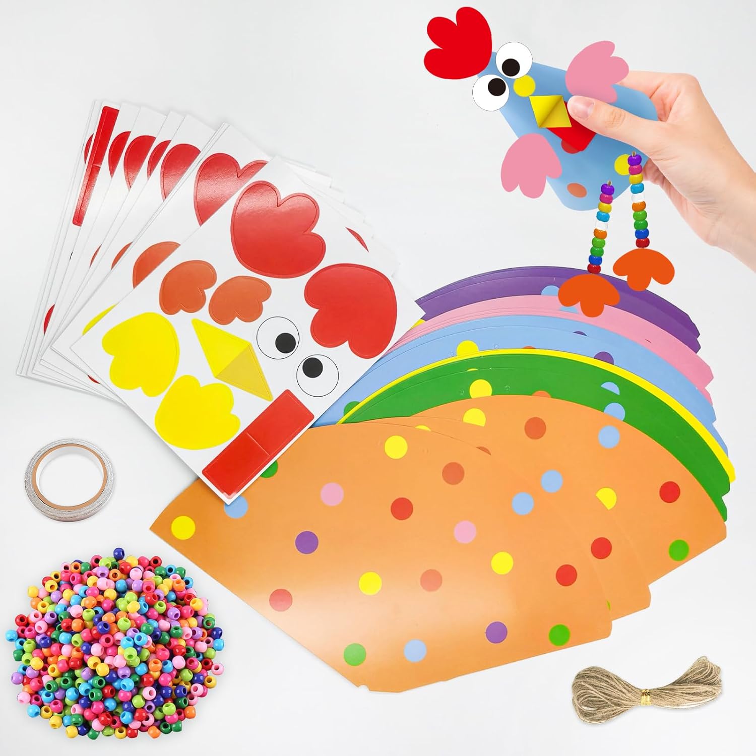 Cinrobiye 24 Sets Easter Craft Kits，DIY Chick Table Sign Decorations Create Your Own Chick Ornaments for Easter Party Favors Spring Classroom and Home Art Activities