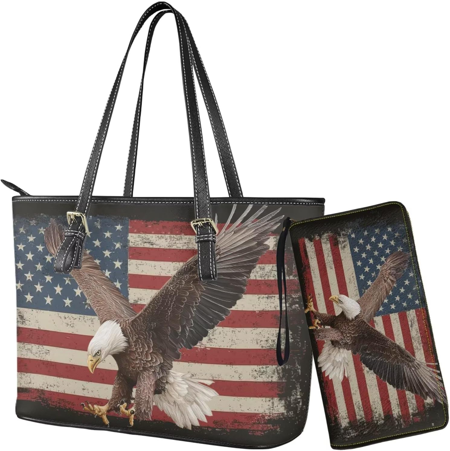Womens Handbag Set Wallet and Purse Set Top Handle Handbag with Wristlet Wallet Set for Ladies Shopping Travel