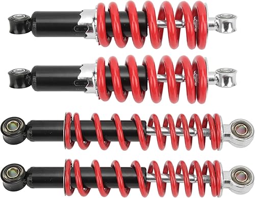 Miniatura 5 de Amortiguador de resorte ajustable de 9.843 in, amortiguador de suspensión delantera y trasera KIMISS 4 piezas para motocross de 50 cc-125 cc ATV Go