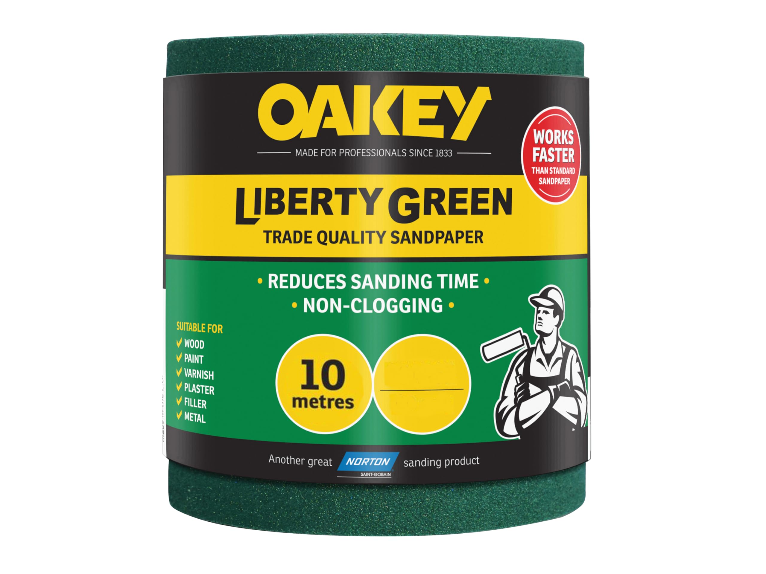 Liberty Green Sanding Roll 115 mm x 10m Coarse 40 g, 115 millimeters x 10 meters