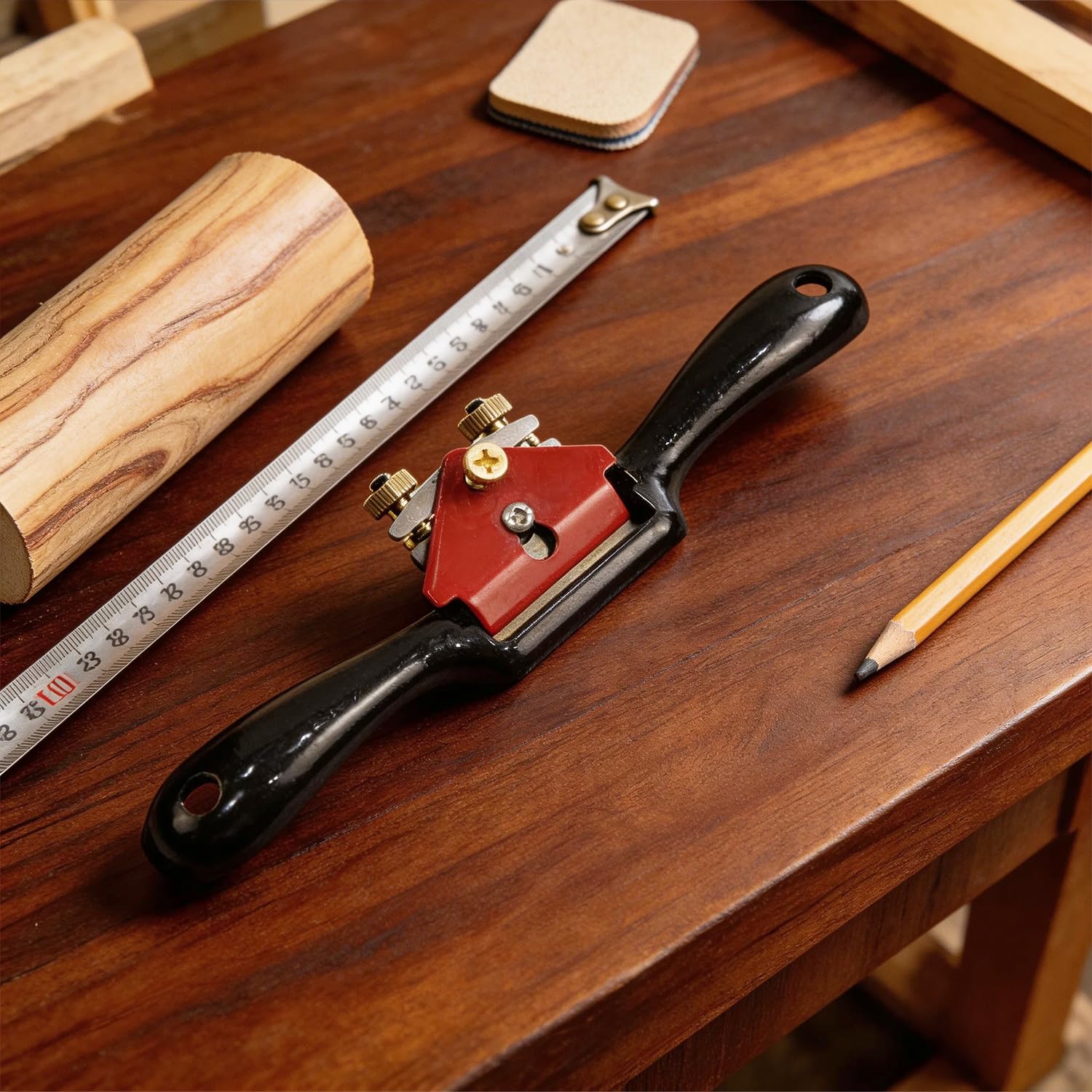 Hand-pushed woodworking planer with 8.2" adjustable double wire bird planer, suitable for brushing flat bottoms and trimming edges