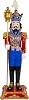 Northlight Fiberglass Standing Christmas Nutcracker Soldier with Scepter, 6.5, Red and Blue