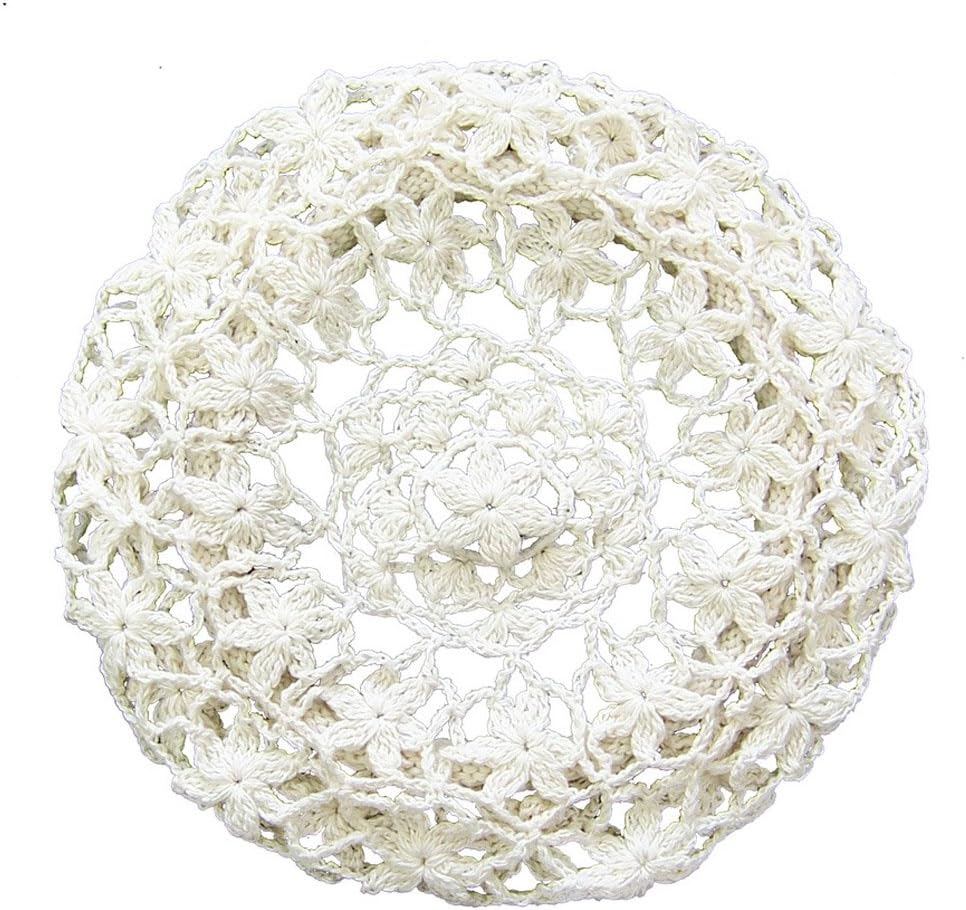 Women's Light Beret Crochet Knitted Style for Spring Summer Fall