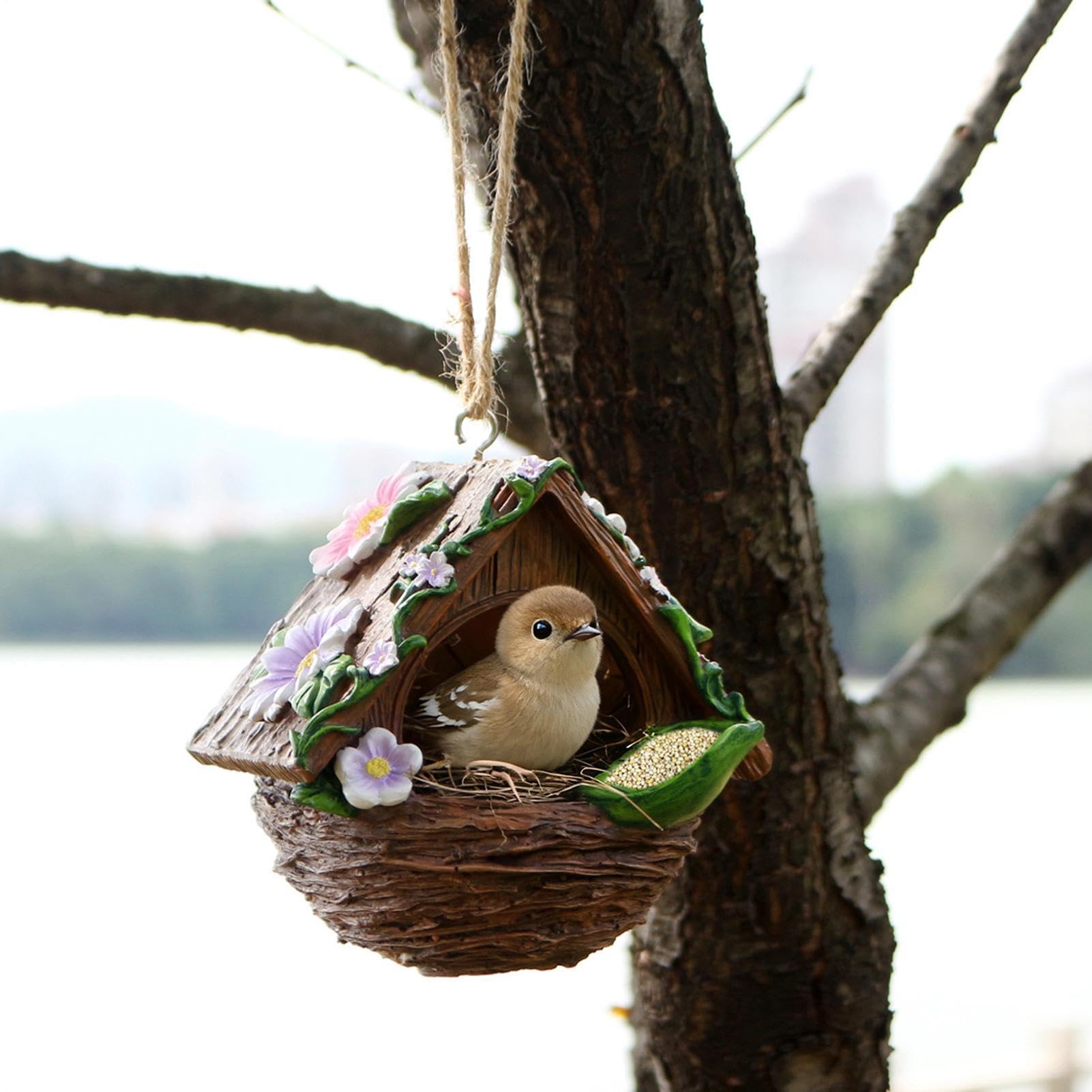 Générique Maison Nid Oiseaux Nichoir Résistant Au Vent | Cabane De Nidification Oiseaux Pour Aras Perruches Inséparables Conures Calopsittes Pinsons Et Pour L'Extérieur Jardins