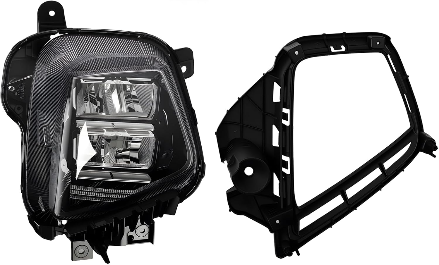 Headlight Assembly Right Compatible with Tucson SEL 2022-2023 w/Bulb Headlamp Passenger Side Front Light HY2503250 92102-CW150 20-17909-00 5pin