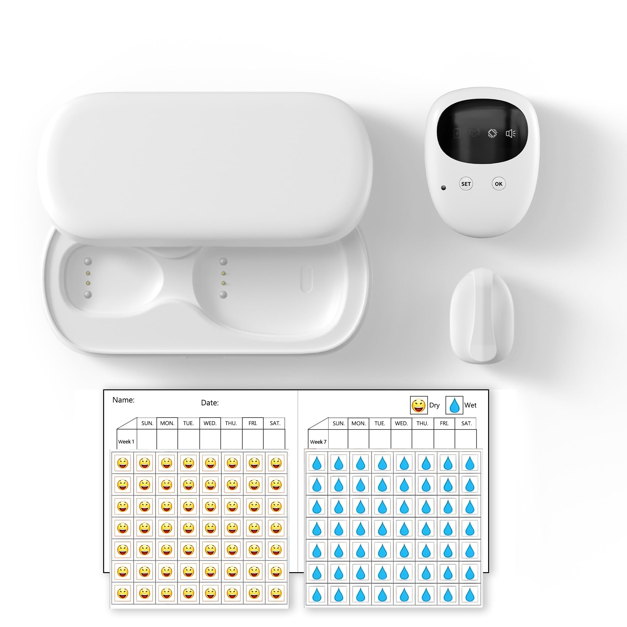 Alarme Pipi Au Lit, Modèle 2025, Pour Garçons Et Filles, 3 Modes D Son Puissant~p185345067