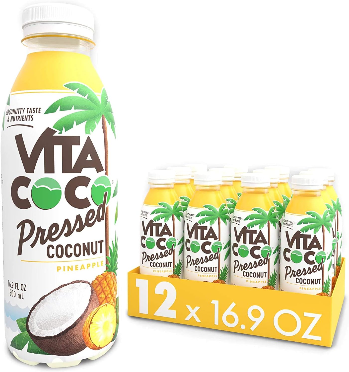VITA COCO Coconut Water Pet Pressed Pineapple 12x500ml (Pack Of 12)