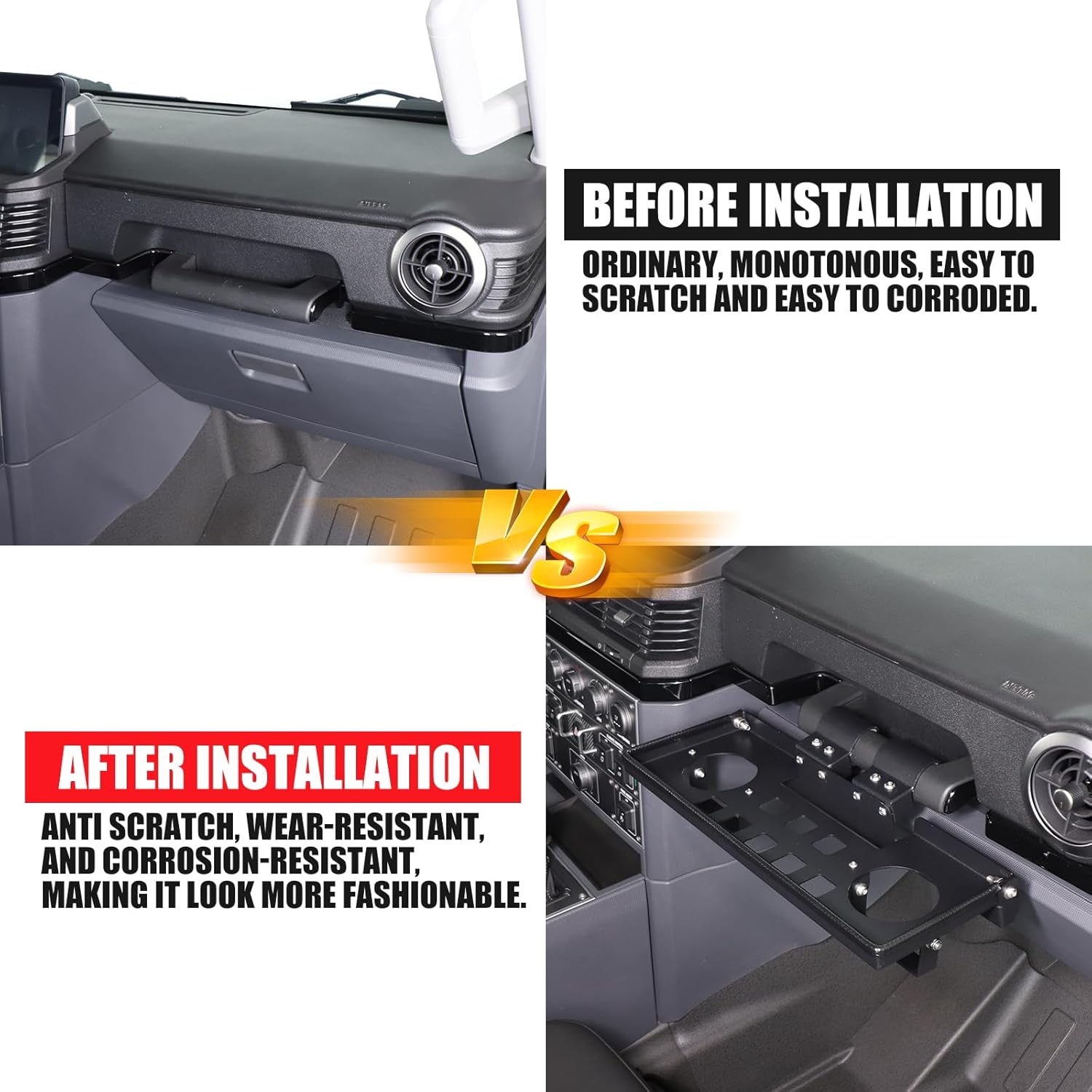 Car Co-Pilot Multi-Function Storage Tray Cup Holder Expander Compatible with INEOS Grenadier 2022-2025 Accessories, Aluminum Alloy Co-Pilot Foldable Storage Holder Phone Key Cup Organizer