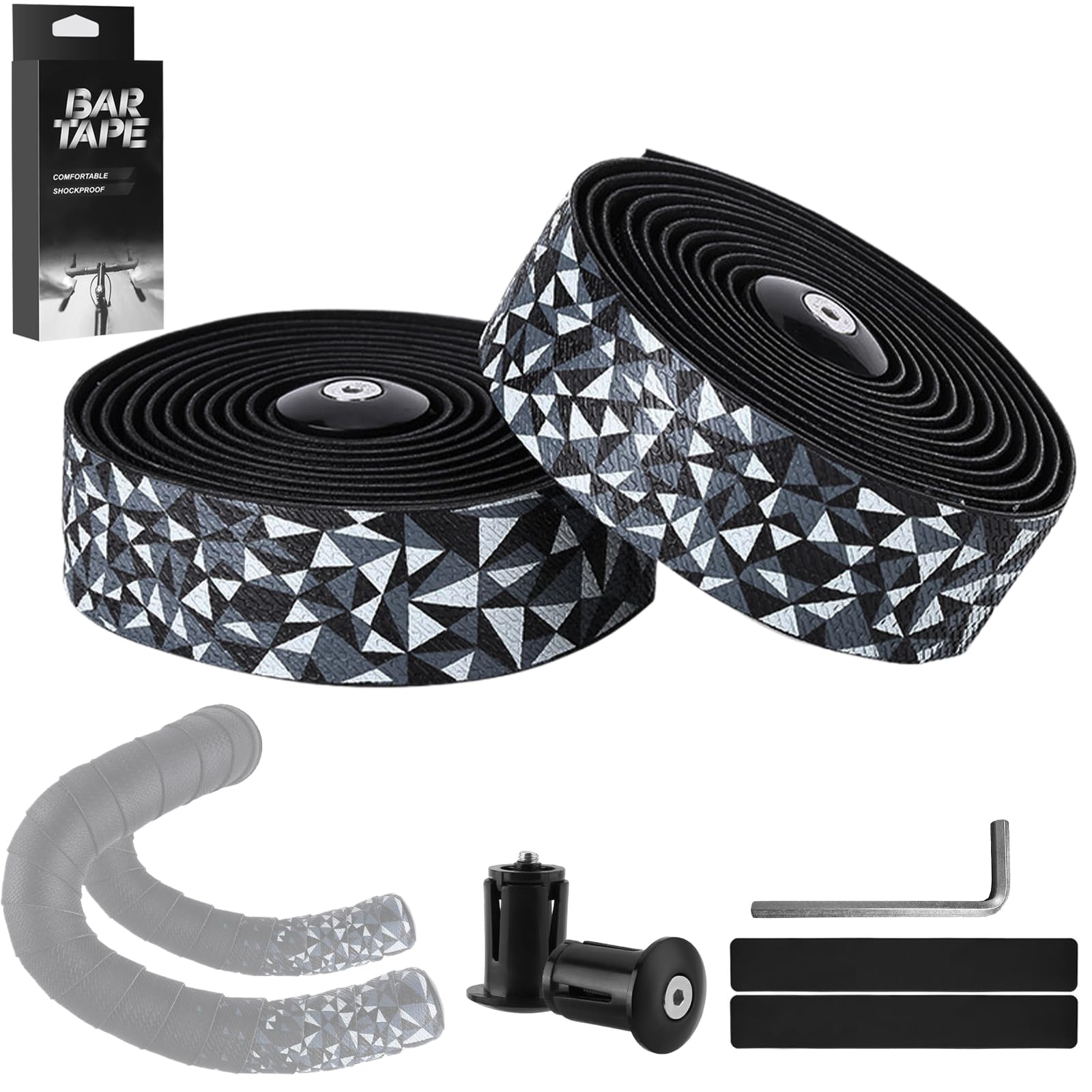 Nastro Per Manubrio Bici Da Corsa E Mountain Bike - 210x3 Cm, Antiscivolo E Ammortizzante, Con Nastro Adesivo - Foto 8
