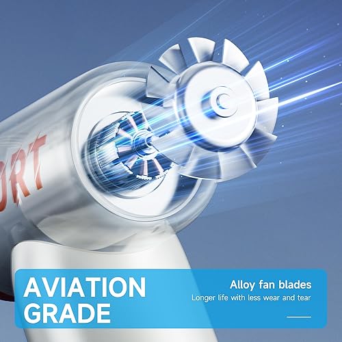 Miniatura 7 de Plumero de aire eléctrico, soplador de aire, plumero portátil de mano de 110000 RPM, repuesto para plumero de aire enlatado comprimido ecológico,