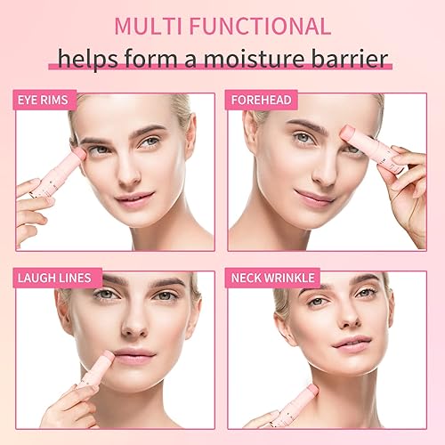 Miniatura 3 de KIMUSE Barra de bálsamo hidratante multi, bálsamo labial hidratante todo en uno, crema para ojos, crema para el cuello, base de maquillaje, reduce