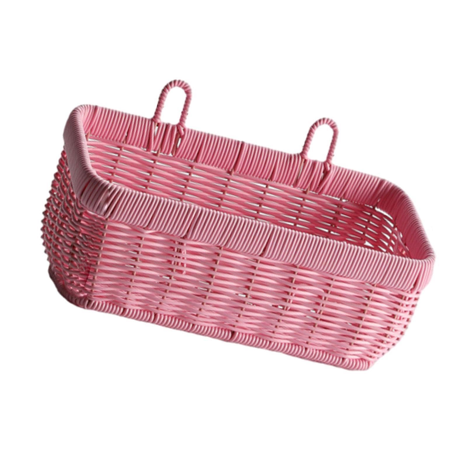 Puxzyax Woven Basket Rectangular With Handle Storage Basket Style And Functionality For Every Room In Home Fruits Book Towel Baskets For Bathroom Toy