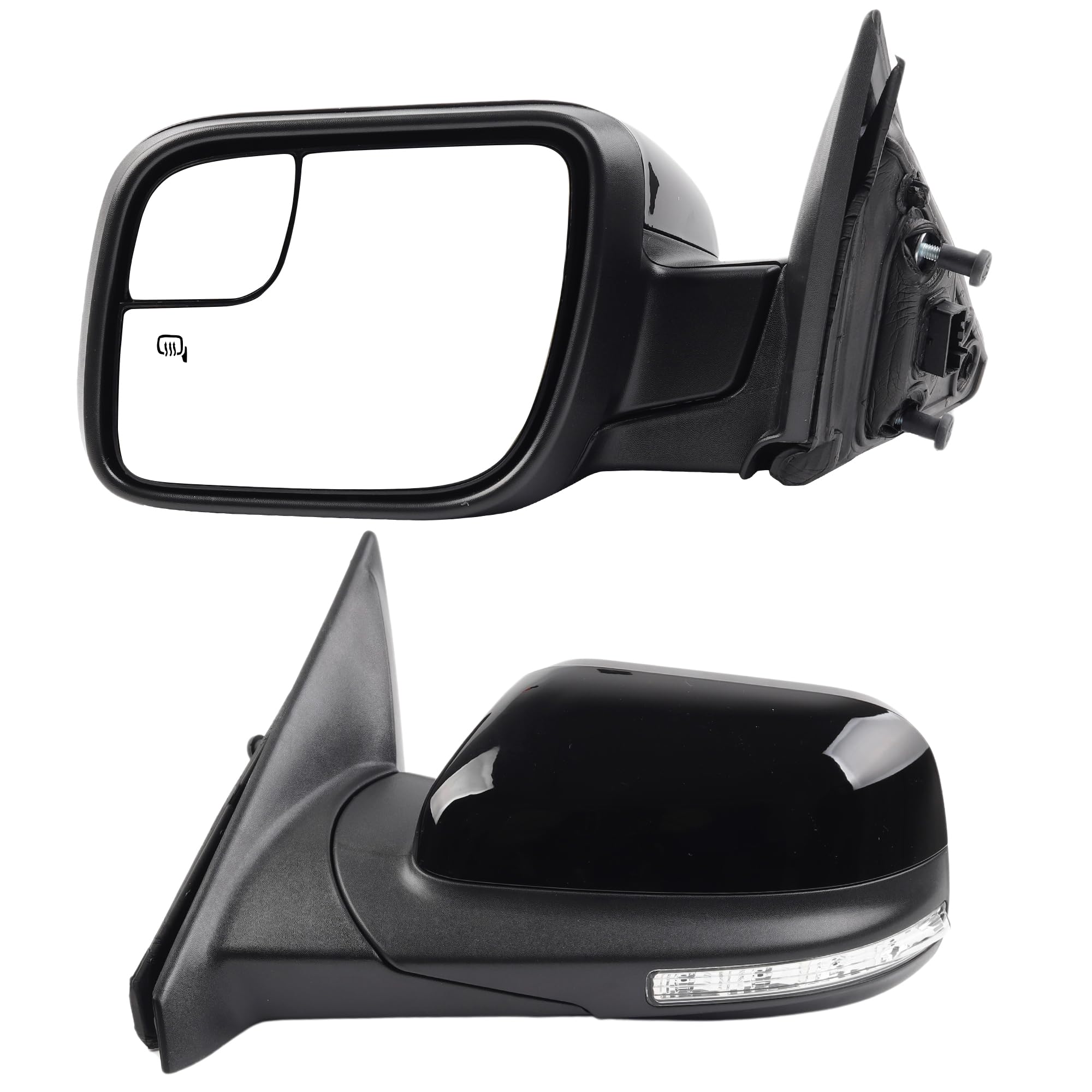 Dasbecan Left Driver Side Door Mirror Compatible with Ford Explorer 2011-2019 Power Adjusted Glass Heated with Turn Signal Light Puddle Lamp Blind