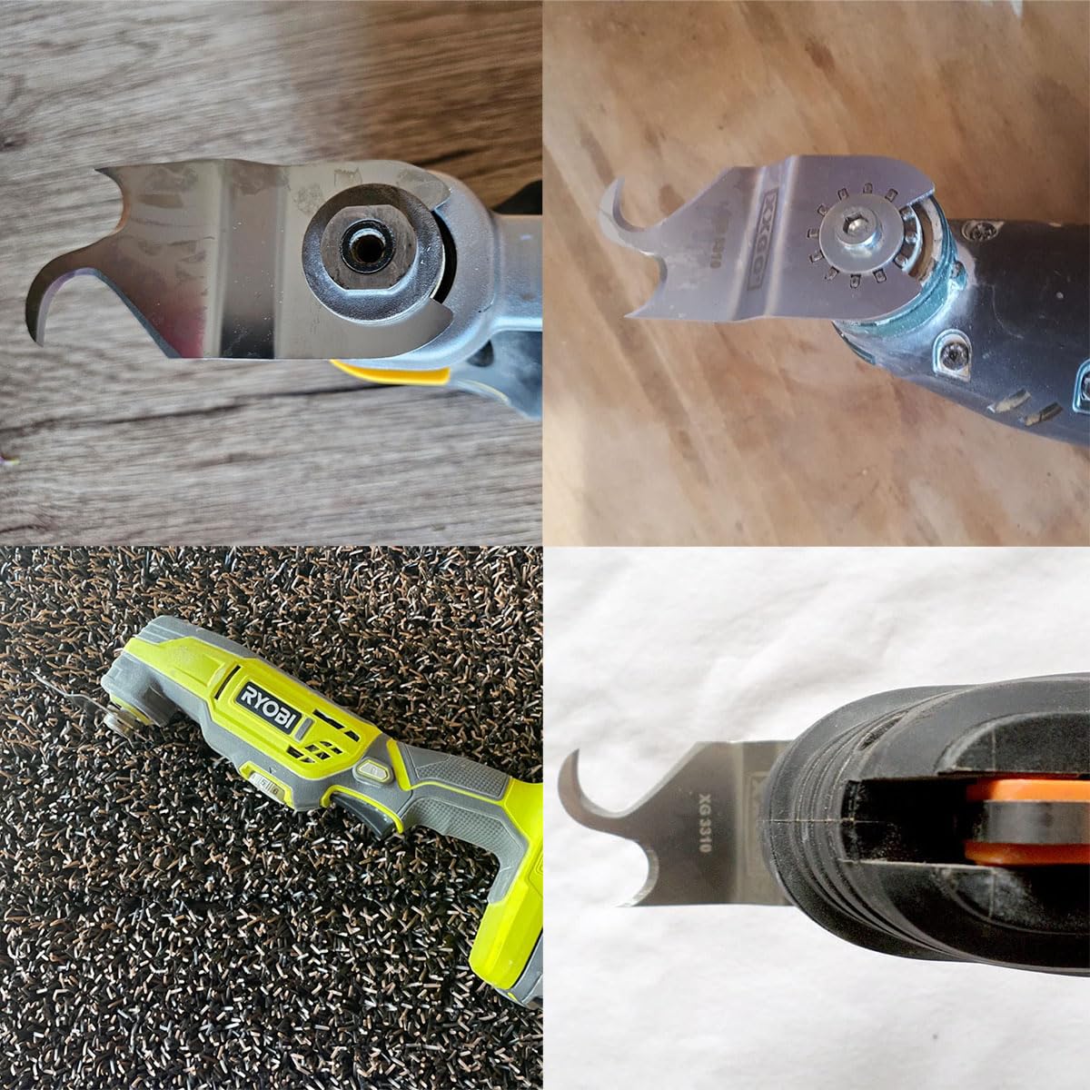 XXGO 6 hojas de sierra multiherramienta oscilantes para cortar tejas de asfalto de PVC para piso de cartón Milwukee Rockwell Bosch Dremel Ryobi Ridgid XG3306