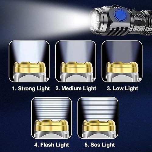 Miniatura 3 de 2 unids alemán monstruo de tres ojos mini flash Super Power linterna, linterna de pulgar mini linternas, linterna de monstruo de 3 ojos, linterna de