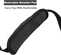 Vista 7 de Eslinga de rifle de 2 puntos con almohadilla para el hombro Correa de pistola ajustable rápida Multiuso Eslinga de dos puntos (negro)