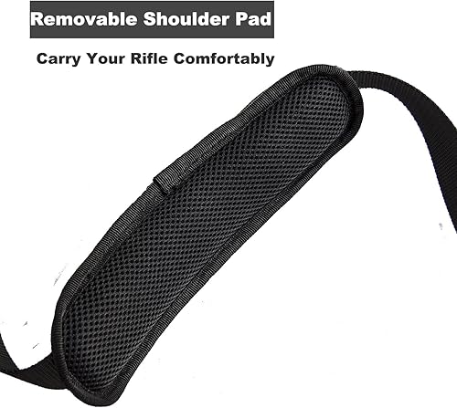 Miniatura 7 de Eslinga de rifle de 2 puntos con almohadilla para el hombro Correa de pistola ajustable rápida Multiuso Eslinga de dos puntos (negro)