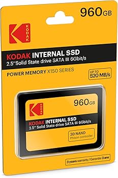 Amazon.com: KODAK Internal SSD X150, Yellow, 960GB : Electronics